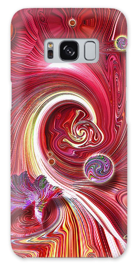 Cosmic Waves Galaxy Case featuring the mixed media Cosmic Waves by Carl Hunter