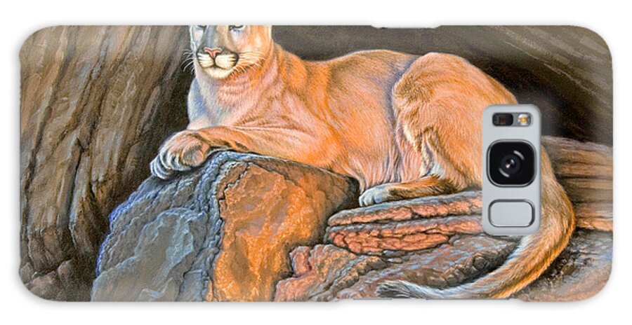 Wildlife Galaxy Case featuring the painting Cougar by Paul Krapf