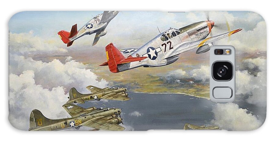 Aviation Art Galaxy Case featuring the painting Courage has no Colour by Colin Parker