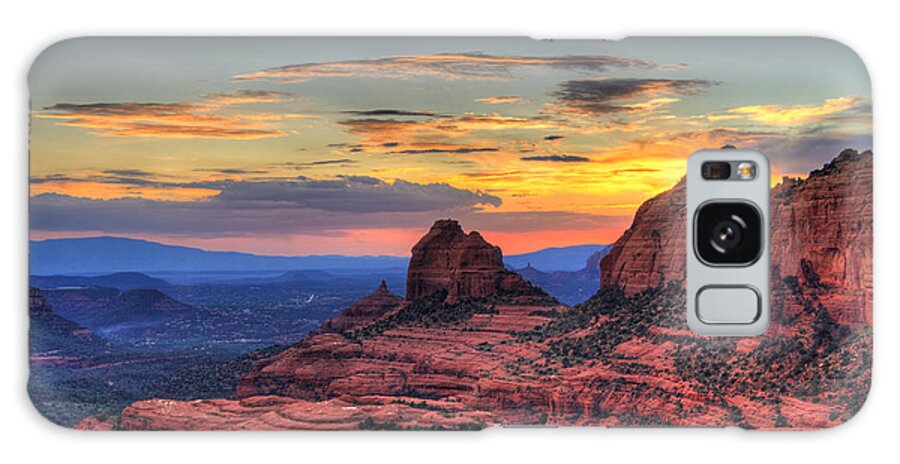 Red Rocks Galaxy Case featuring the photograph Cow Pies Sunset by Alexey Stiop