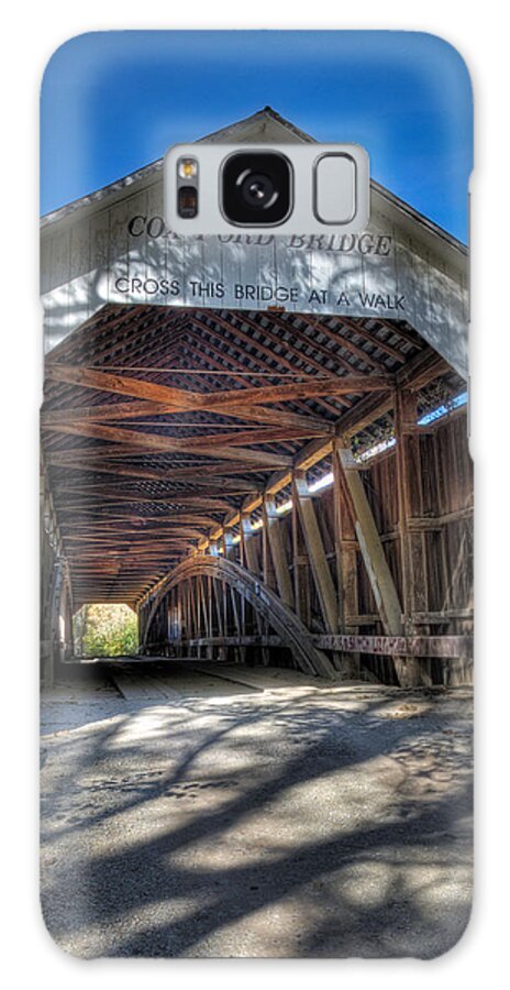 Cox Ford Covered Bridge Galaxy Case featuring the photograph Cox Ford Covered Bridge by Alan Toepfer