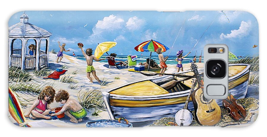 Beach Galaxy Case featuring the painting Crab Pickin by Gail Butler