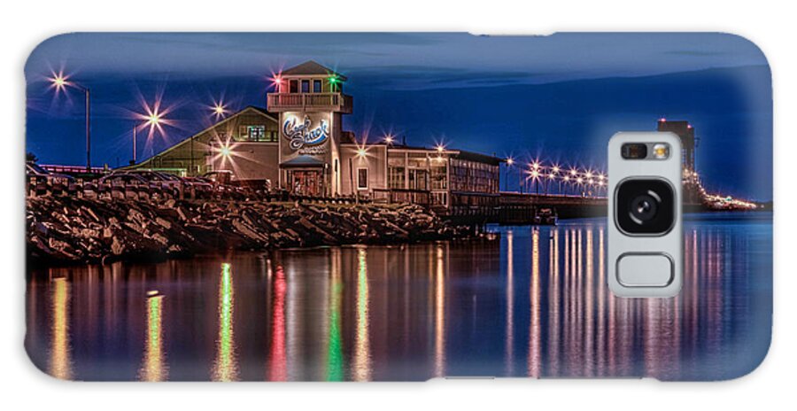 Crab Shack Galaxy Case featuring the photograph Crab Shack and James River Bridge by Jerry Gammon