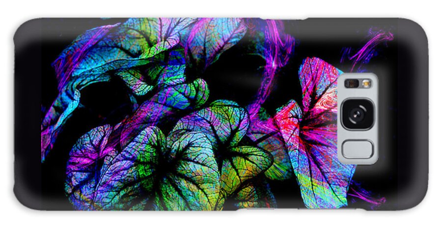 Leaves Galaxy Case featuring the digital art Crazy Elephant Ears by Lisa Yount
