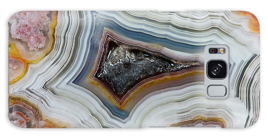 Mineral Galaxy Case featuring the photograph Crazy-lace Agate From Mexico, Close-up by Darrell Gulin