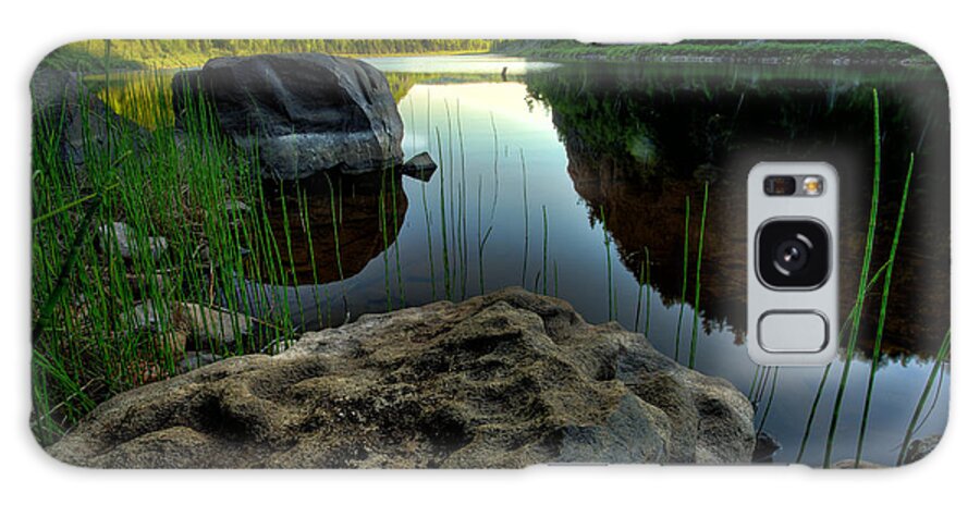 Aboriginal Galaxy Case featuring the photograph Crescent Lake Sunset by Jakub Sisak