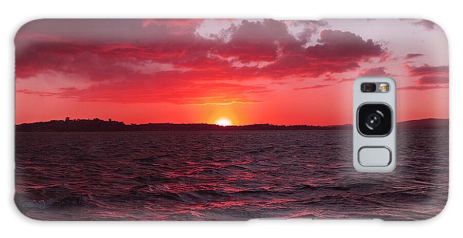Sunset Galaxy Case featuring the photograph Crimson Eye - Coastal Sunset   by Geoff Childs