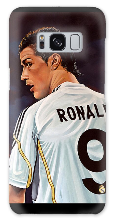 Real Madrid Galaxy Case featuring the painting Cristiano Ronaldo by Paul Meijering