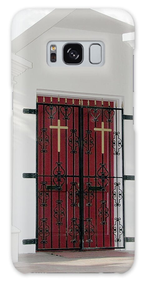 Church Galaxy Case featuring the photograph Key West Church Doors by Bob Slitzan