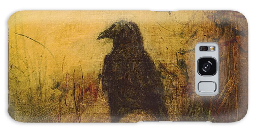 Crow Galaxy Case featuring the painting Crow 7 by David Ladmore