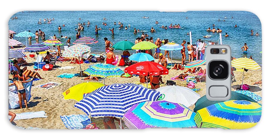 Beach Galaxy Case featuring the photograph Crowded Beach by Stefano Senise