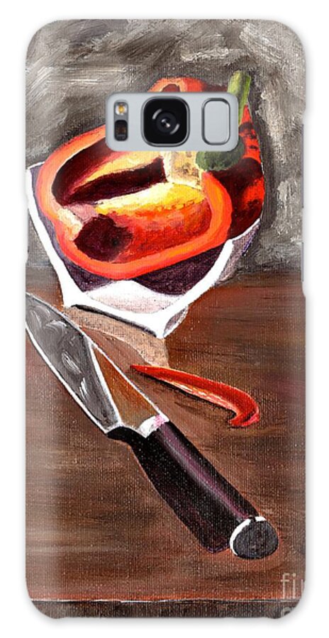 Still Life Galaxy Case featuring the painting Cut In Half by Laura Forde