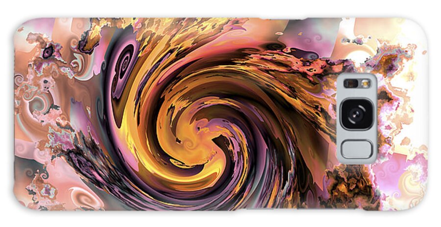 Contemporary Galaxy Case featuring the digital art Cyclone of color by Claude McCoy