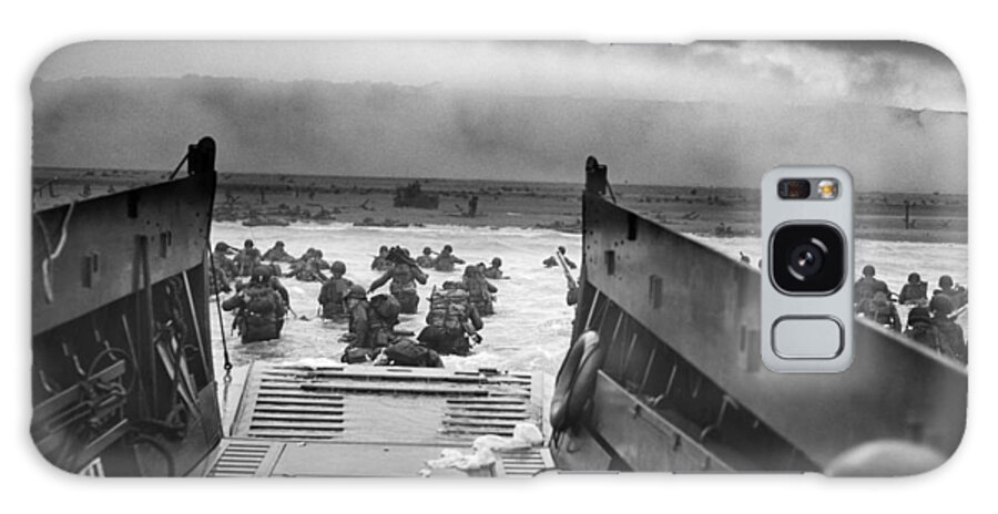 D Day Galaxy Case featuring the photograph D-Day Landing by War Is Hell Store