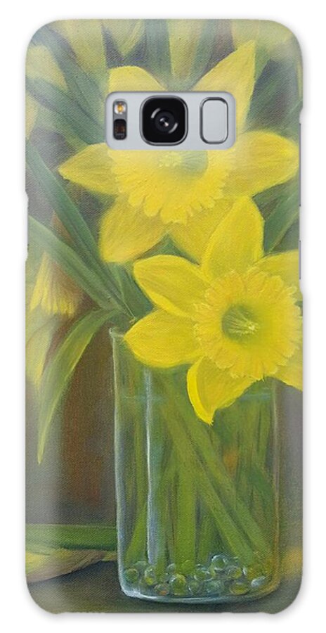 Art Galaxy Case featuring the painting Daffodils by Mishel Vanderten