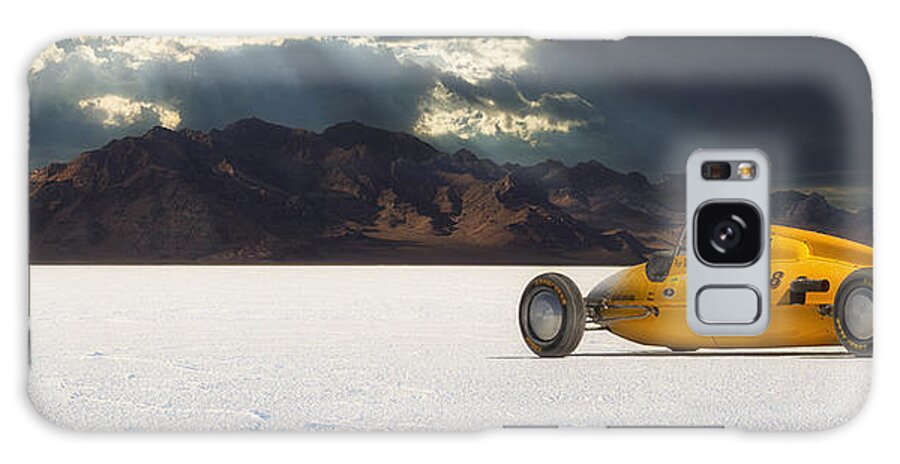 Vintage Race Car on Salt Flats Galaxy Case