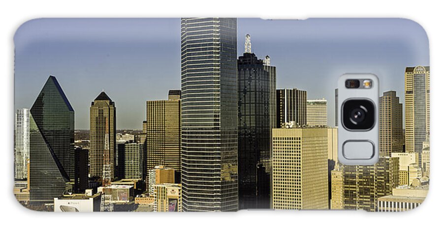 Dallas Galaxy Case featuring the photograph Dallas Skyline Golden Hour by Jonathan Davison