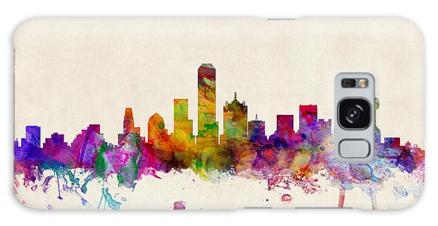 Watercolour Galaxy Case featuring the digital art Dallas Texas Skyline by Michael Tompsett