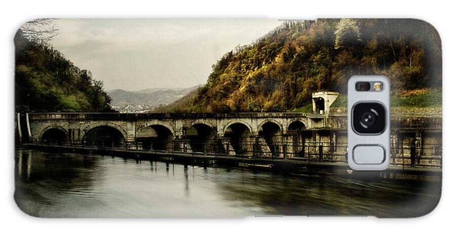 Adda Galaxy Case featuring the photograph Dam on Adda river by Roberto Pagani