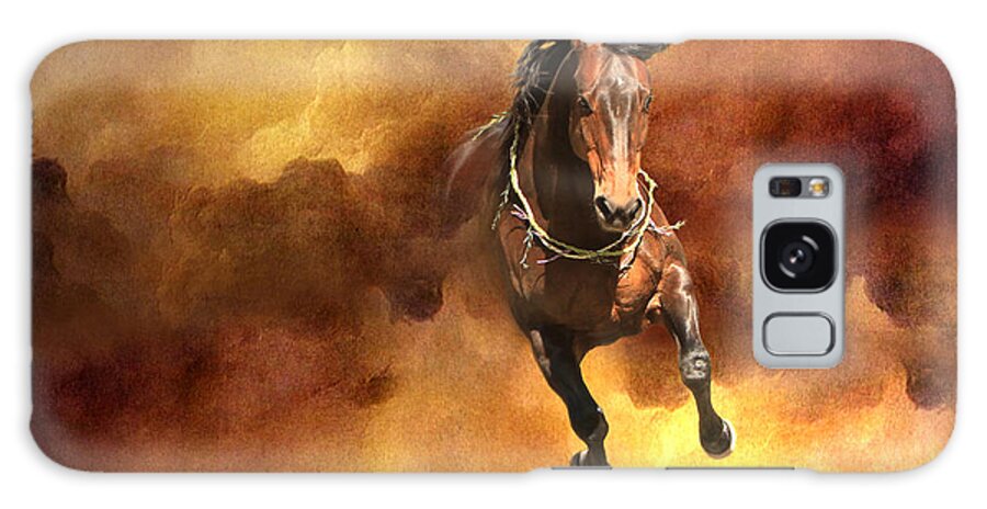 Horse Galaxy S8 Case featuring the digital art Dancing Free I by Michelle Twohig