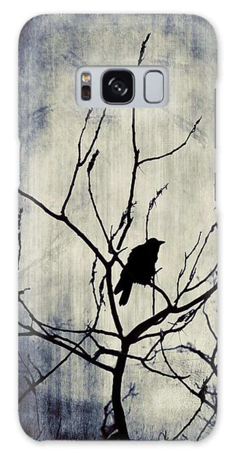 Raven Galaxy Case featuring the digital art Crow In Dark Lights by Gothicrow Images