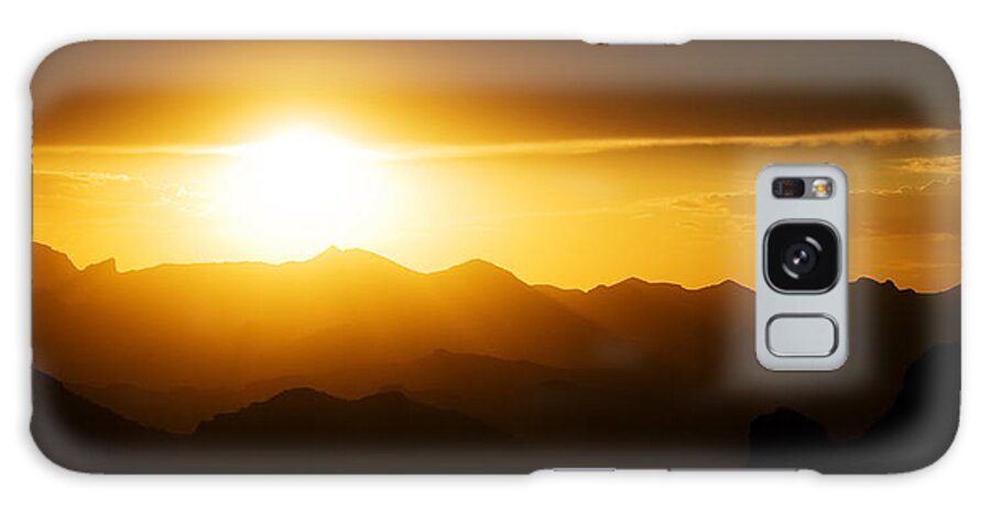 Sunset Galaxy S8 Case featuring the photograph Dark Sunset Over the Matzatzals by Brad Brizek