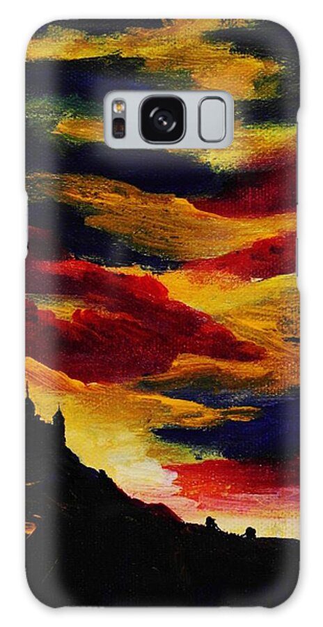 Mountain Galaxy S8 Case featuring the painting Dark Times by Anastasiya Malakhova