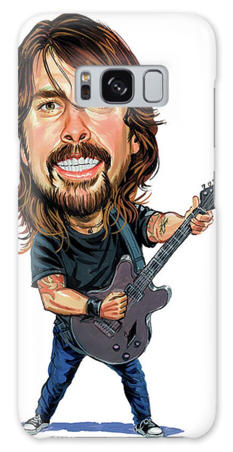 Dave Grohl Galaxy Case featuring the painting Dave Grohl by Art 