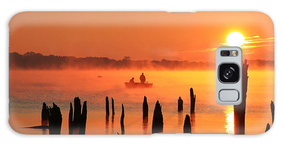 Sunrise Galaxy Case featuring the photograph Dawn Fishing by Roger Becker