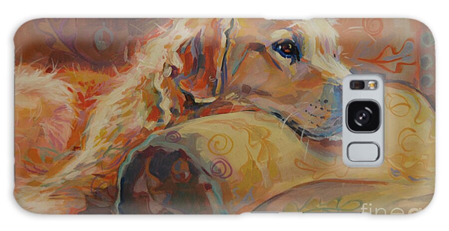 Golden Retriever Galaxy Case featuring the painting Daydream by Kimberly Santini