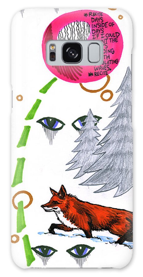 Fox Galaxy Case featuring the drawing Days Inside of Days by John Ashton Golden