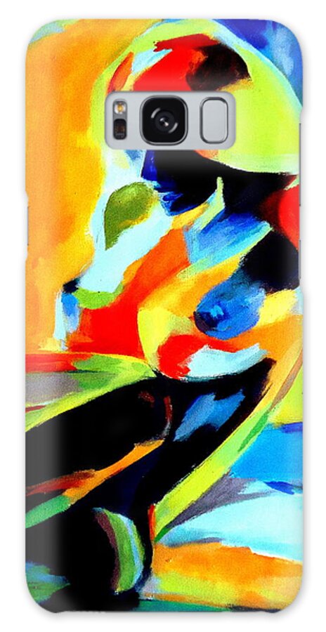Nude Figures Galaxy Case featuring the painting Dazzling light by Helena Wierzbicki