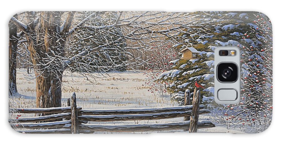 Jake Vandenbrink Galaxy Case featuring the painting December Snow by Jake Vandenbrink