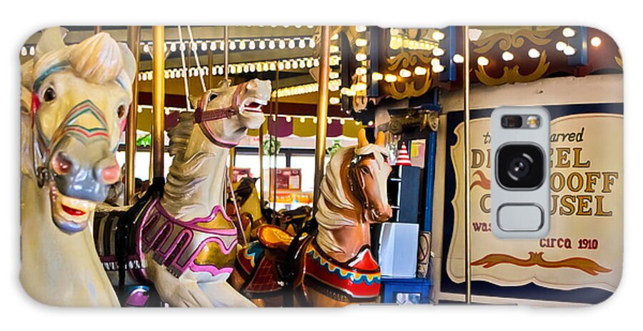 Carousel Galaxy Case featuring the photograph Dentzel Looff Antique Carousel by Colleen Kammerer