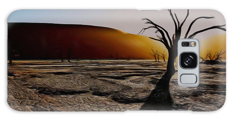 Desert Galaxy Case featuring the painting Desert Floor by Wayne Bonney