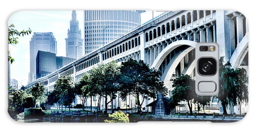 Detroit-superior Bridge Galaxy Case featuring the photograph Detroit-Superior Bridge - Cleveland Ohio - 1 by Mark Madere