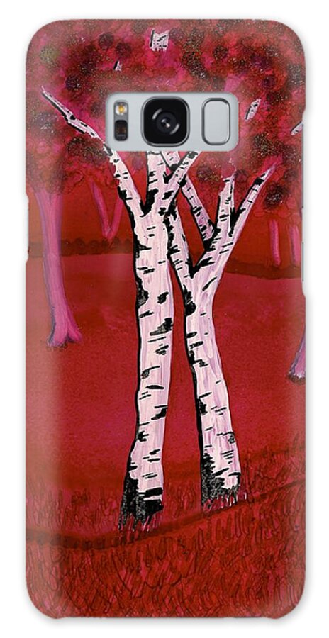 Birch Galaxy Case featuring the painting Dianne's Retreat by Eli Tynan