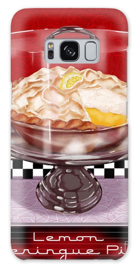 Chocolate Galaxy S8 Case featuring the mixed media Diner Desserts - Lemon Meringue Pie by Shari Warren