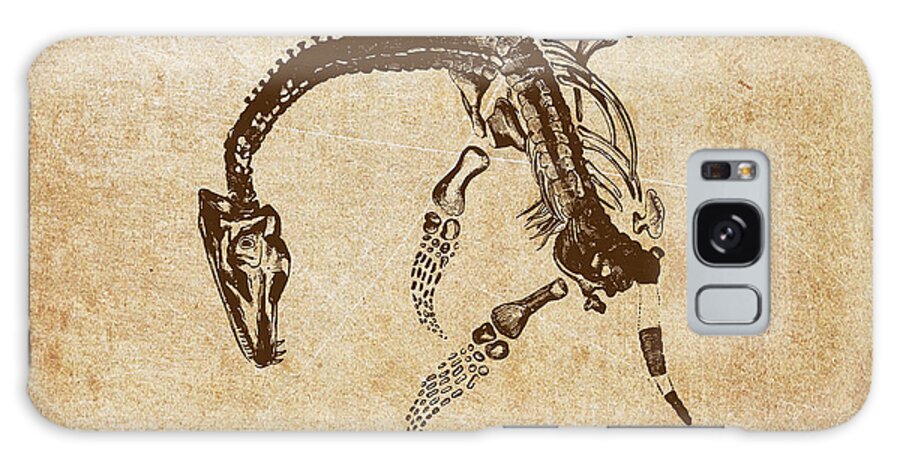 Plesiosauria Galaxy Case featuring the digital art Dinosaur Plesiosaurus Macrocephalus by Aged Pixel