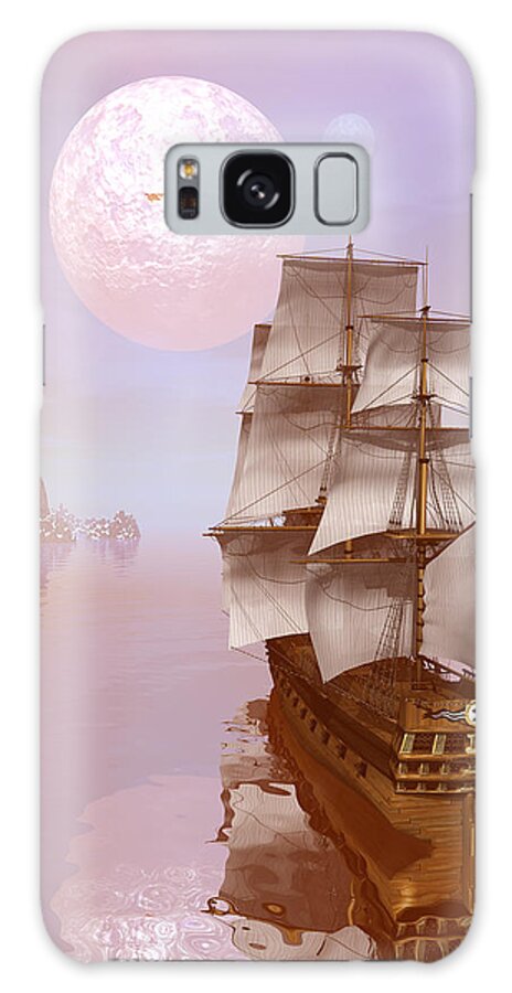 Tall Ships Galaxy Case featuring the digital art Distant explorers by Claude McCoy