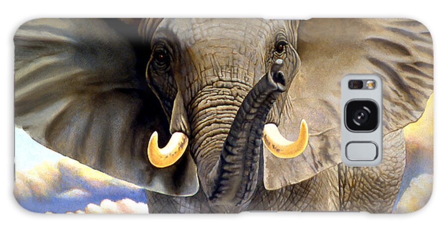 Elephant Galaxy Case featuring the painting Distant Thunder by Daniel Adams