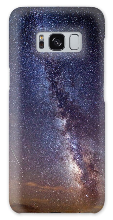 Perseid Meteor Galaxy S8 Case featuring the photograph Distant Visitors by Darren White