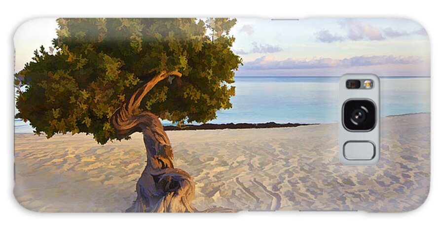 Seascape Galaxy Case featuring the photograph Divi Divi Tree of Aruba by David Letts
