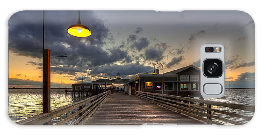 Boats Galaxy Case featuring the photograph Dock lights at Jekyll Island by Debra and Dave Vanderlaan