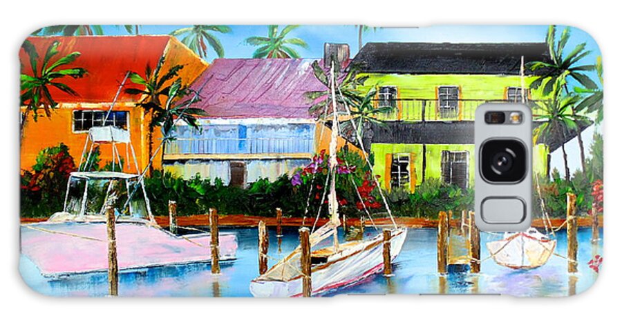  Boats Paintings Galaxy S8 Case featuring the painting Docked at the House by Kevin Brown