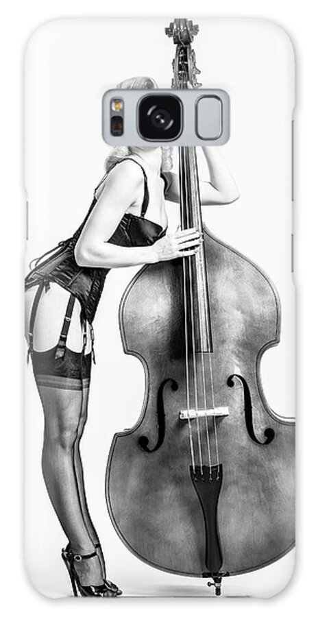 Burlesque Galaxy S8 Case featuring the photograph Doghouse with Mosh - String Bass Baby  by Gary Heller