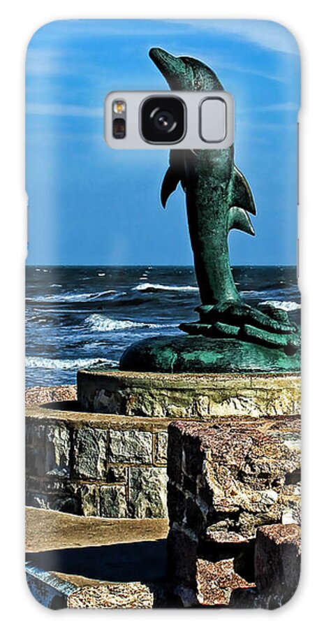 Dolphin Galaxy S8 Case featuring the photograph Dolphin Statue by Judy Vincent