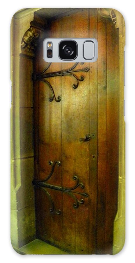 Notre Dame Galaxy Case featuring the photograph Door inside Notre Dame Paris by Manuela Constantin