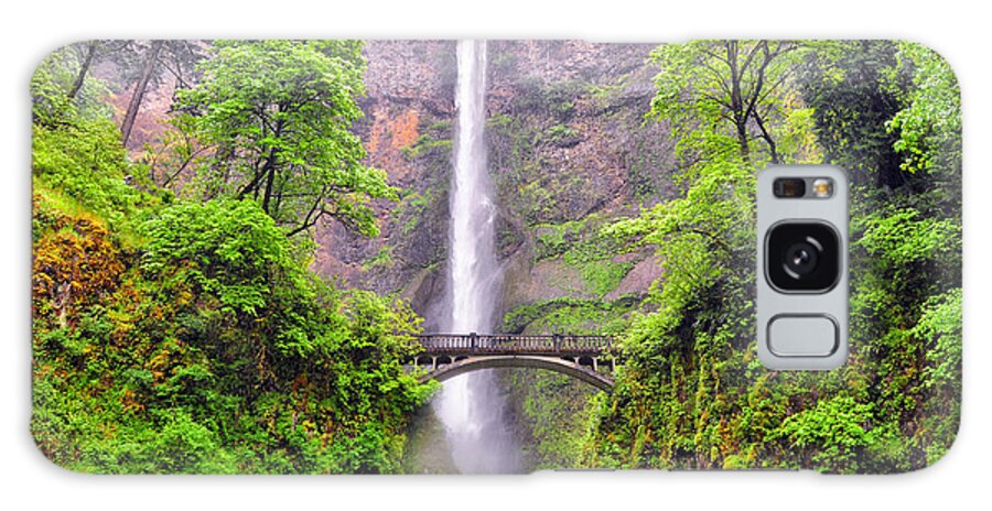 Multnomeh Falls Galaxy Case featuring the photograph Double Falls - Multnomeh Falls - Columbia River Gorge - Oregon by Bruce Friedman