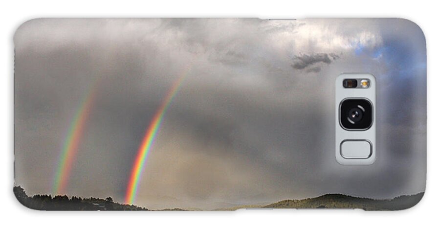 Double Rainbow Galaxy Case featuring the photograph Double Rainbow by Mark Langford
